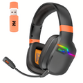 2.4GHz & Bluetooth Wireless Gaming Headset for PC, Ps5, Ps4, 30 Hour Gaming Headset with Adjustable Earband.