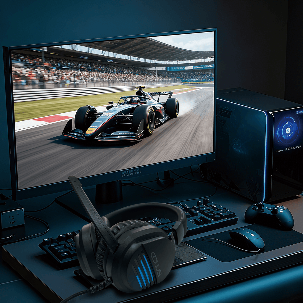 CLS500 Black Wired Gaming Headset for PS4,PS5,PC, Over-Ear Headphone with Noise Isolation Canceling Mic, One-touch Mute, Colorful Light Effect, Surround Sound