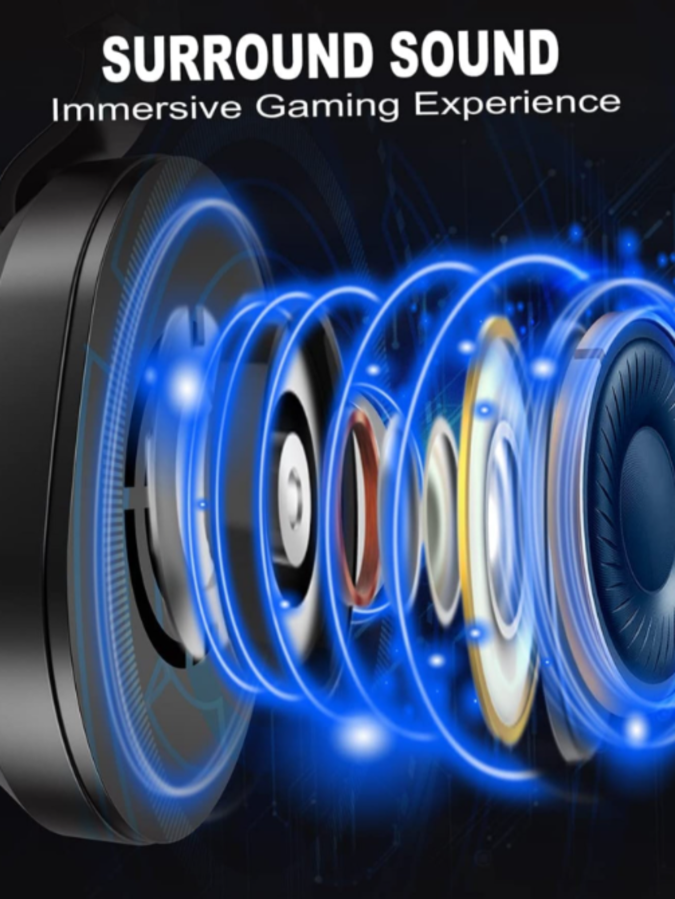 C200 blue Wired Gaming Head- Mounted Headset with3.5mm Jack,  Noise Cancelling Mic  , Surround Sound, for Tablets/Laptops/Desktops/PS4, PS5, Switch Game Controller