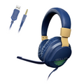 CLS500 blue Wired Gaming Headset with Noise-Cancelling Mic Over-Ear Headphone for PS4PS5 ,PC, One Controller, Stereo Bass Surround, Soft Memory Earmuffs for Laptop