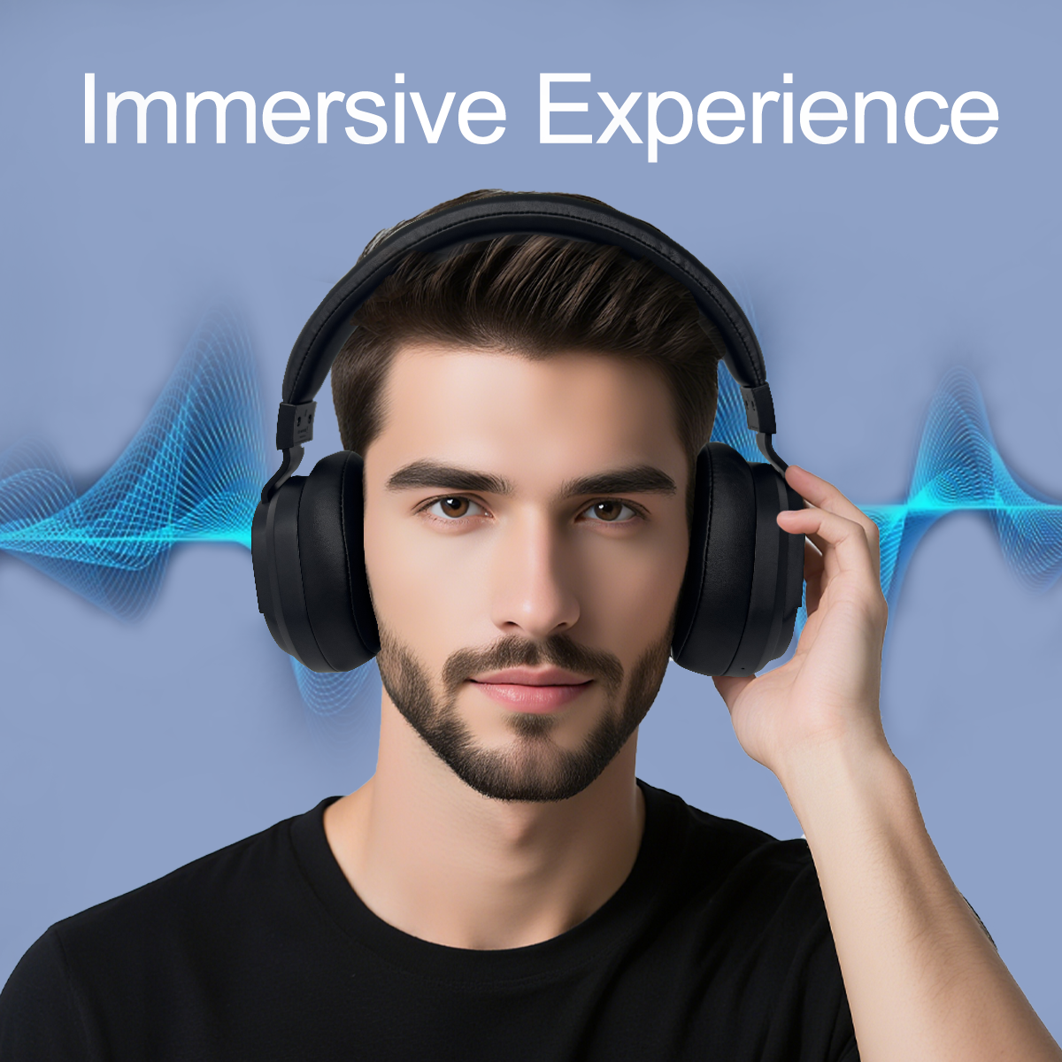 Wireless Gaming Headset with Noise Cancelling Microphone 48 Hours Battery, Bluetooth 5.3 Gaming Headset, 2.4GHz, for PS5/PS4 PC, Laptop, Mac