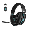Wireless Gaming Headset for PS5/PC/Laptop - 2.4G Wireless & Bluetooth Dual Connection, Gaming Headphone 48H Battery Life, Memory Foam Earpads & Foldable