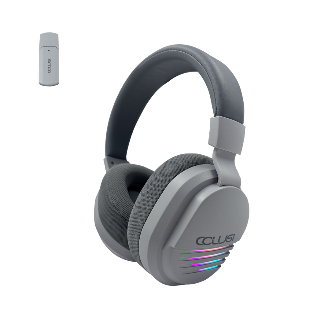 Wireless Gaming Headset for PC, Ps5, Ps4, 2.4Ghz and Bluetooth Gaming Headset with Noise-Canceling Microphone, 48Hours Battery Life