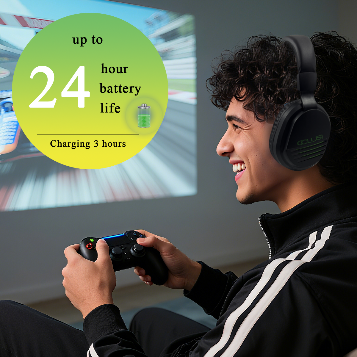 Wireless Gaming Headset for PS5/PC/PS4 - 2.4G & Bluetooth 5.3 Dual Connectivity, 40H Battery, Gaming Headphone 50mm Surround Sound, Noise Cancelling Microphone